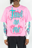 Rebel Minds 'Trust No One' L/S T-Shirt (Pink) 152-213 - FRESH N FITTED