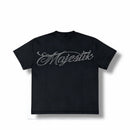 Majestik 'Beyond Racing' Garment Dyed T-Shirt (Black) TE2600 - FRESH N FITTED