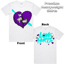 PG Apparel 'Love Hurts' T-Shirt (White/Purple) LHT100 - FRESH N FITTED