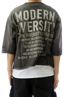 Kleep 'New Role' Premium Heavy Garment Cropped T-Shirt With Detachable Neckless(Grey) KT190S - FRESH N FITTED