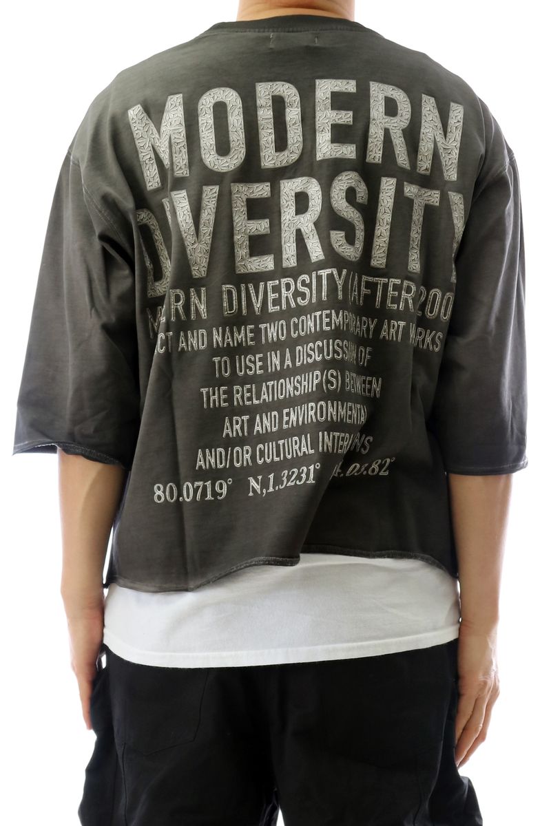 Kleep 'New Role' Premium Heavy Garment Cropped T-Shirt With Detachable Neckless(Grey) KT190S - FRESH N FITTED