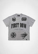 First Row ‘Shadow Worship Grave HYMN’ T-Shirt in Light Grey