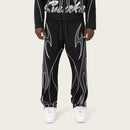 Smoke Rise 'Gear Shift' Straight Windbreaker Pants (Black) WP26S486