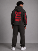 Protector and Maintainer 'FTMH' Cropped Zip Up in Copper Black