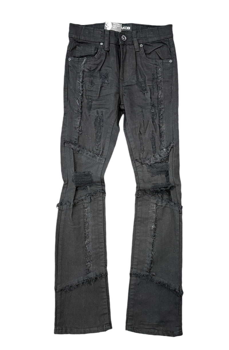 Makobi Kids "Giannos" Stacked Denim (Black) B1997