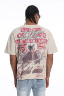 Syndicate 'LND' Cropped T- Shirt (Beige) SYN_TEE 4