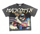 Majestik 'Champion Racer' Garment Dyed Cropped T-Shirt (Black) TE2537 - FRESH N FITTED