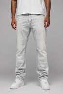 Evolution 'Faded' relaxed straight grey denim jeans, showing the denim fabric and relaxed fit style.