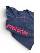 Protector and Maintainer 'FTMH' Cropped Zip Up in Copper Black