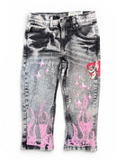 FWRD Kids 'Dreams' Slim Straight Denim in Washed Black