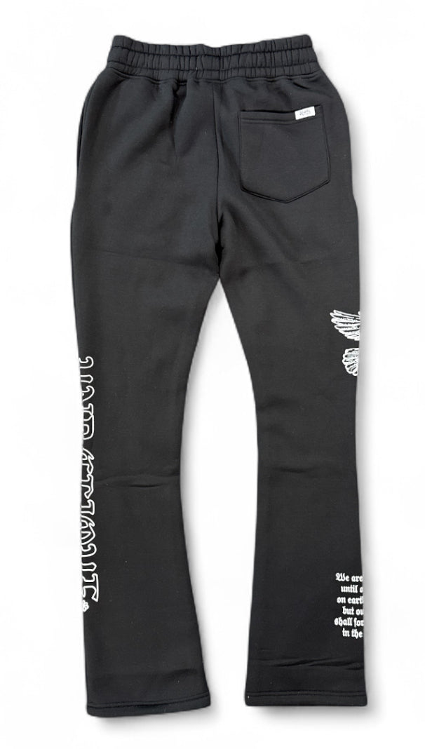 Highly Undrtd 'Above All' Stacked Joggers (Black) UF5204 - FRESH N FITTED