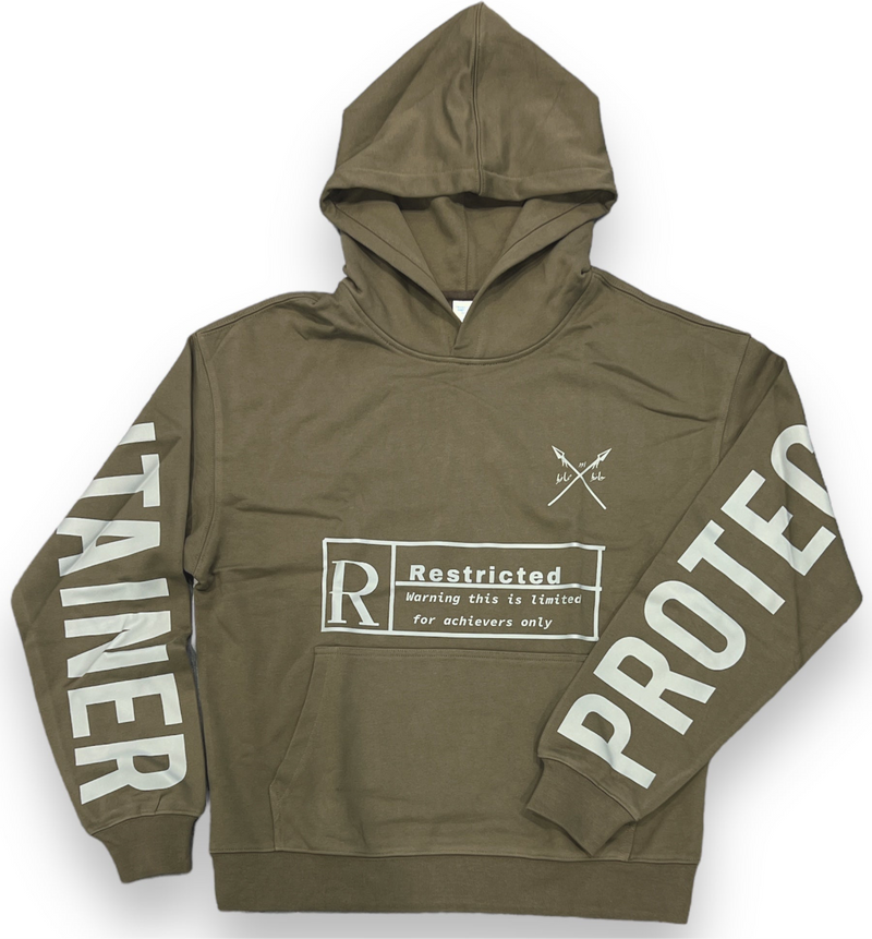 Protector and Maintainer 'Rated R' French Terry Pullover Hoodie (Olive)