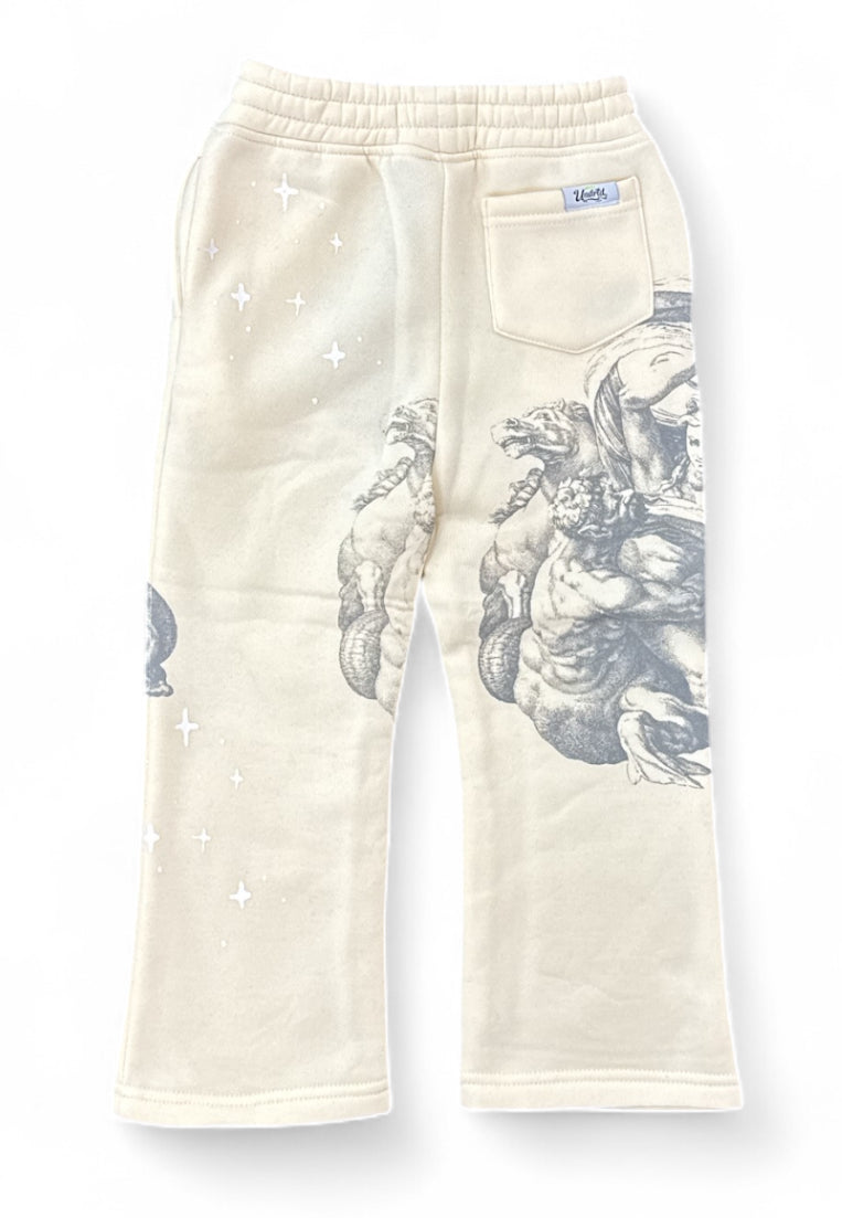 Highly Undrtd Kids 'Divine' Stacked Joggers (Ivory) UF5203K - FRESH N FITTED
