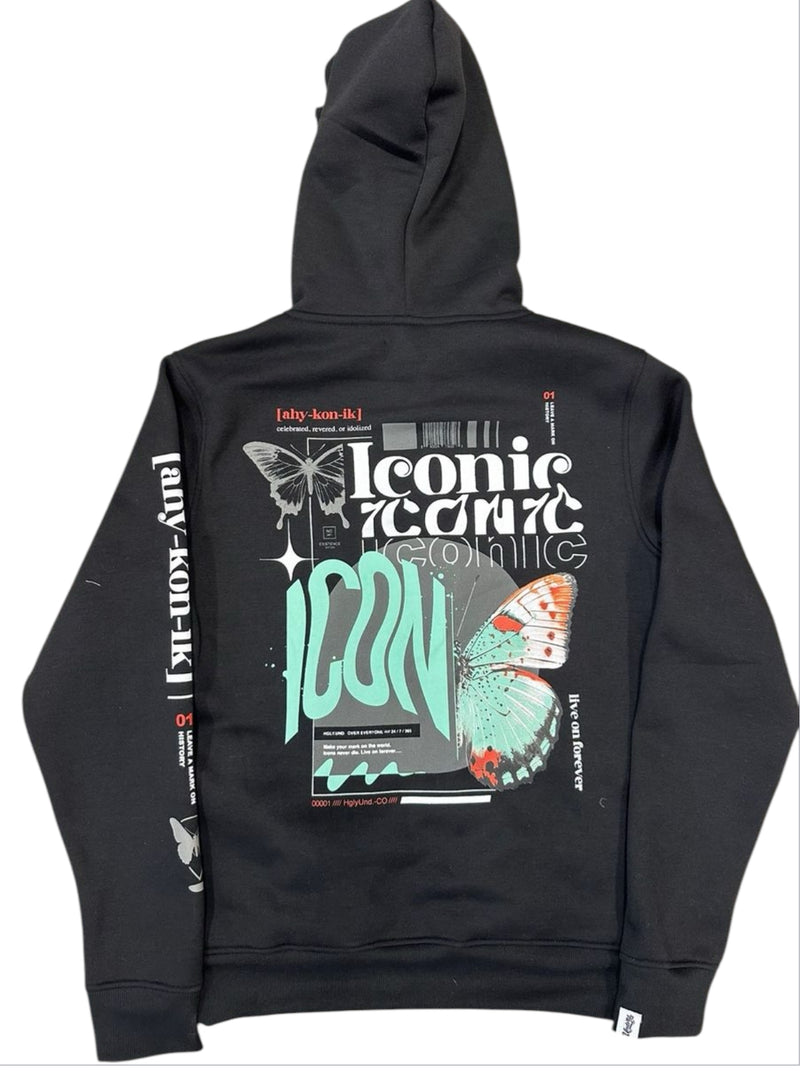 Highly Undrtd Kids 'Iconic' Hoodie (Black) UF4664K