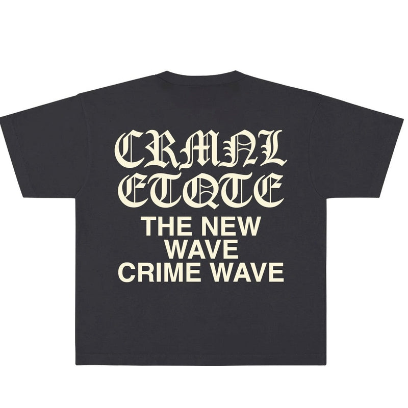 Criminal Etiquette 'The New Wave' T-Shirt (Charcoal) - FRESH N FITTED-2 INC