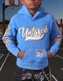 Elite Denim Kids 'Unfazed' Embellished Hoodie in Blue