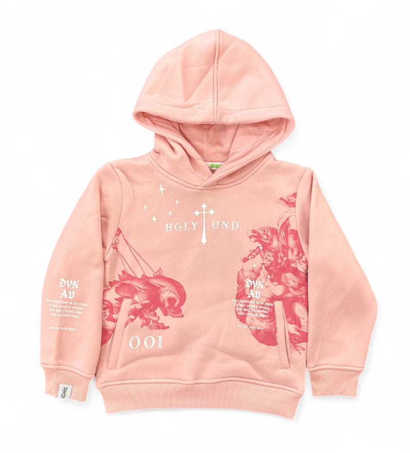 Highly Undrtd Kids 'Divine Aura' Hoodie (Pink) UF5603K - FRESH N FITTED
