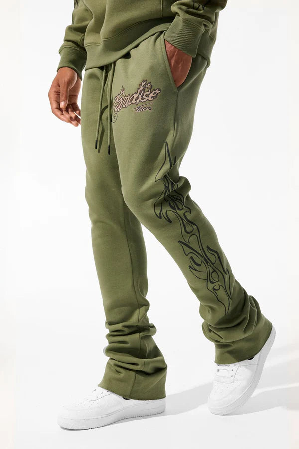 Jordan Craig Paradise Tour Stacked Sweat Pants (Sage) 8241L