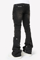 Guapi 'Cowhide' Cargo Stacked Premium Denim in Brown