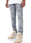 KDNK 'Distressed' Ankle Zippers Denim (Steel Blue) KND4300 - FRESH N FITTED