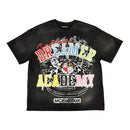Syndicate 'Dreamer' Cropped T- Shirt (Black Wash) SYN_TEE 16
