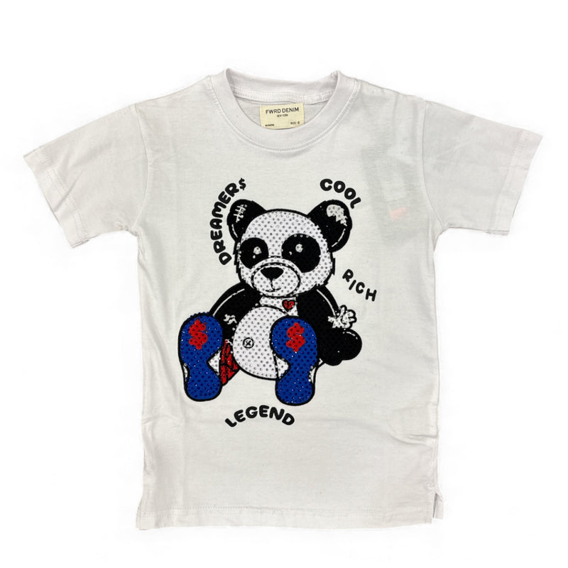 FWRD Kids 'Panda' Rhinestone T-Shirt (White) FW-180809 - FRESH N FITTED