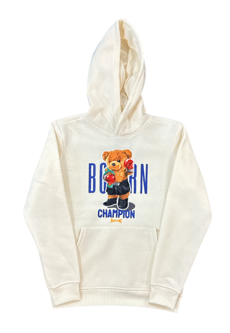 Black Pike Kids 'Born Champion' Hoodie (Natural) FB2423K