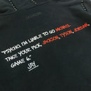 Black Makobi 'Icon' hoodie, casual hoodie with logo design, made by MAKOBI, displayed on a hanger.
