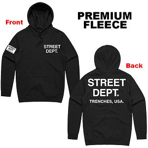 PG Apparel 'Street Dept' Hoodie (Black/White) STDPT400