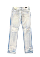 Spark Slim Fit Stretch Denim jeans in classic blue, featuring a fitted silhouette and durable denim fabric.