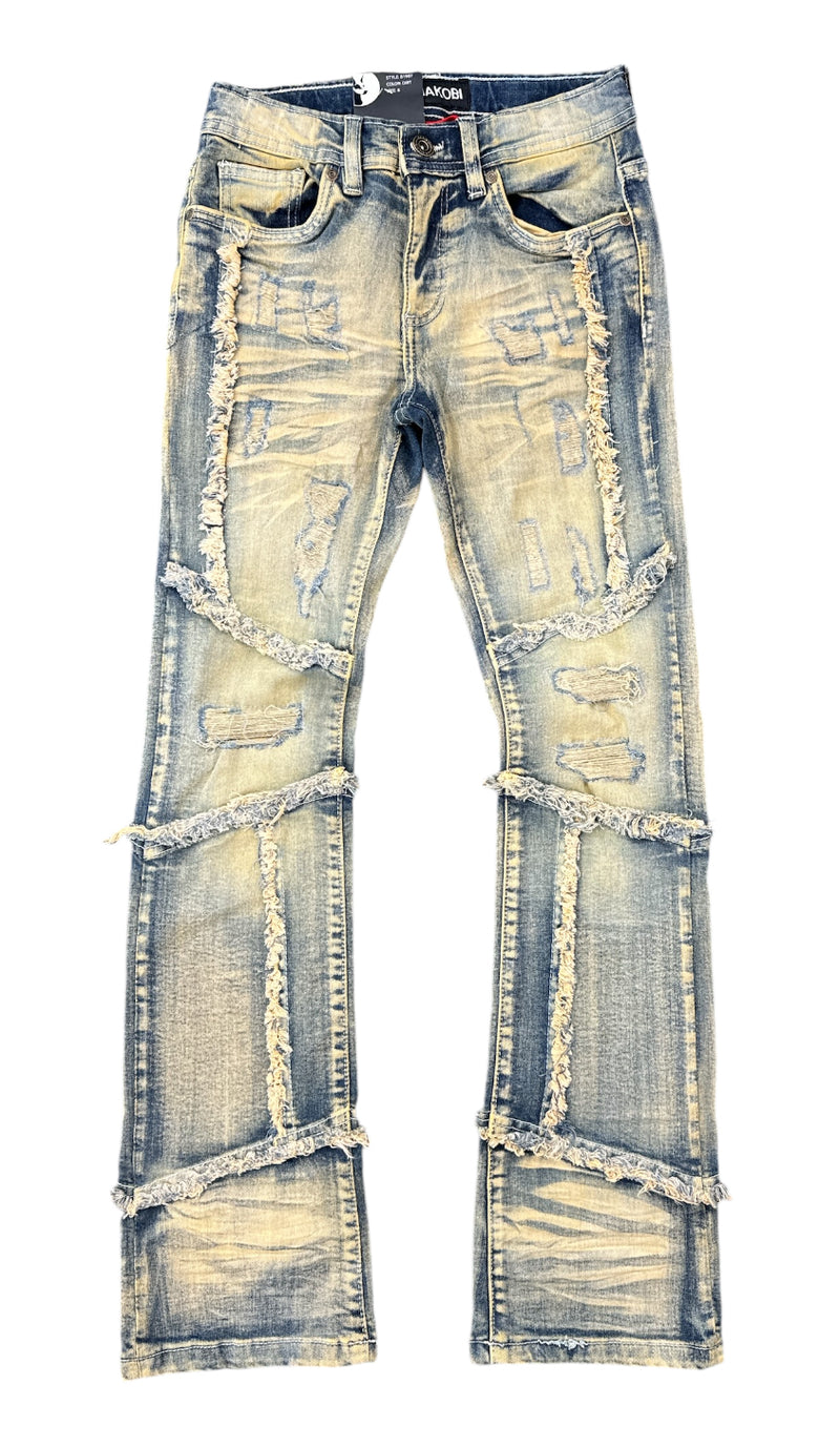 Makobi Kids "Giannos" Stacked Denim (Dirt Wash) B1997