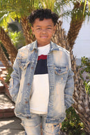 Makobi Kids 'Bergamo' Denim Jacket B1026 (Dirt Wash) - Fresh N Fitted Inc 2