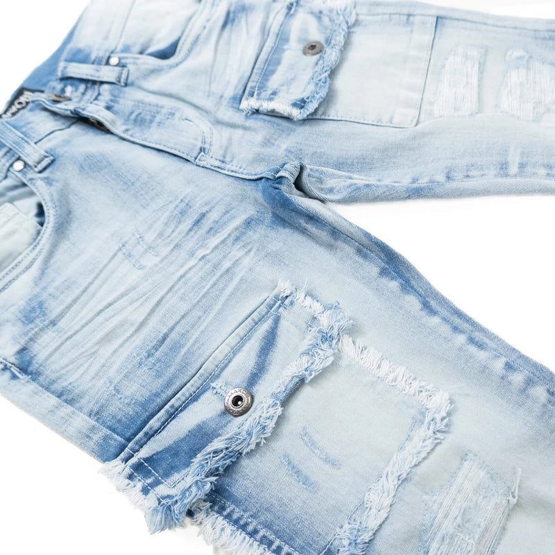 Makobi Kids "Cesare" Stacked Denim (Lt. Wash) B1968