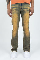 Roar Denim 'Rhinestone' Stacked Flare Denim (Rust) G52-669 - FRESH N FITTED