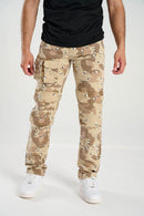 Taker 'Multi Pocket' Slim Straight Camo Pants (Desert Camo) T4093 - FRESH N FITTED