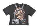 Rebel Minds 'Paid in Full' Cropped T-Shirt in Black
