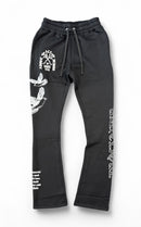 Highly Undrtd 'Above All' Stacked Joggers (Black) UF5204 - FRESH N FITTED
