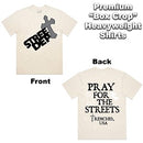 PG Apparel 'Pray For The Streets' T-Shirt (Cream/Black) PRAY100 - FRESH N FITTED