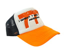 7M 'STATIC' Trucker Hat (White/Orange) - FRESH N FITTED