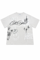 Smoke Rise Smiley Wide Crop Tee (Lunar) KT26S425 - FRESH N FITTED