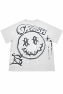 Smoke Rise Smiley Wide Crop Tee (Lunar) KT26S425 - FRESH N FITTED