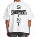 Highly Undrtd 'Saint' Legacy Perm 3/4 Sleeve Rhinestone Cropped T-Shirt (White) HS6502 - FRESH N FITTED