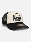 MUKA 'Keep Challenging' Trucker Hat (Wht/Blk) T5509A