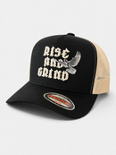MUKA 'Rise And Grind Dove' Trucker Hat (Blk/Ivy) T5615B