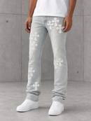 Kloud9 'Triple Cross' Rhinestone Stacked Denim (Aqua Blue) P26134
