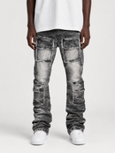 FWRD 'Eyelet' Stacked Denim (Washed Black) FW-330295