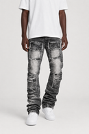 FWRD 'Eyelet' Stacked Denim (Washed Black) FW-330295