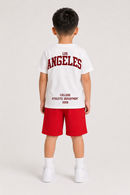 Black Label Kids 'LA Dept.' Set (Red/White)