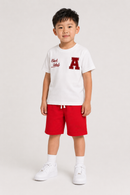 Black Label Kids 'LA Dept.' Set (Red/White)