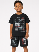 Highly Undrtd Kids 'Rise Above' T-Shirt (Black/Silver) US6100K